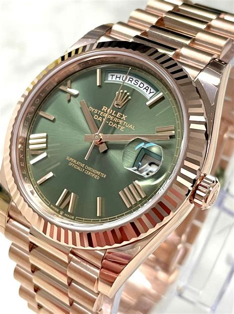 rolex day date 40 olive dial.